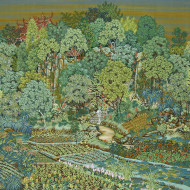 郭雪湖〈新霽〉 ，1931，膠彩、絹，133 x 191.5 公分（本圖由臺北市立美術館授權提供， 僅供本文使用，請勿轉載）