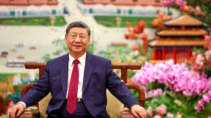 Chinese President Xi Jinping attends a tea ceremony with Russian President Vladimir Putin following their meeting at the Great Hall of the People in Beijing, China. May 20, 2026. Sputnik/Alexander