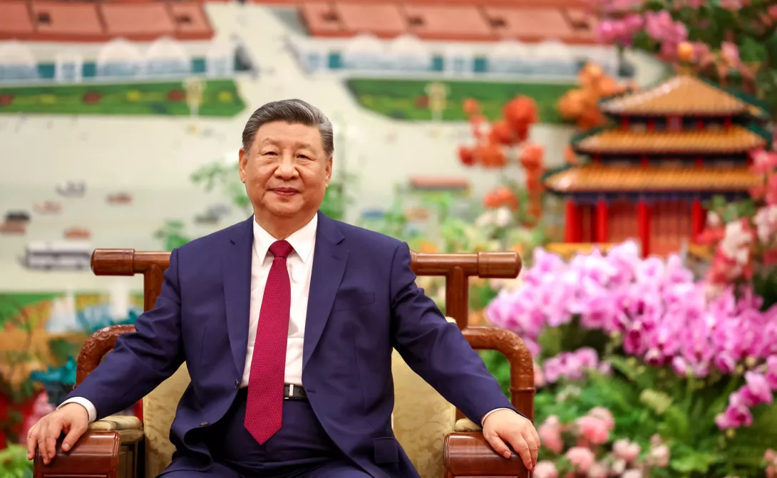 Chinese President Xi Jinping attends a tea ceremony with Russian President Vladimir Putin following their meeting at the Great Hall of the People in Beijing, China. May 20, 2026. Sputnik/Alexander