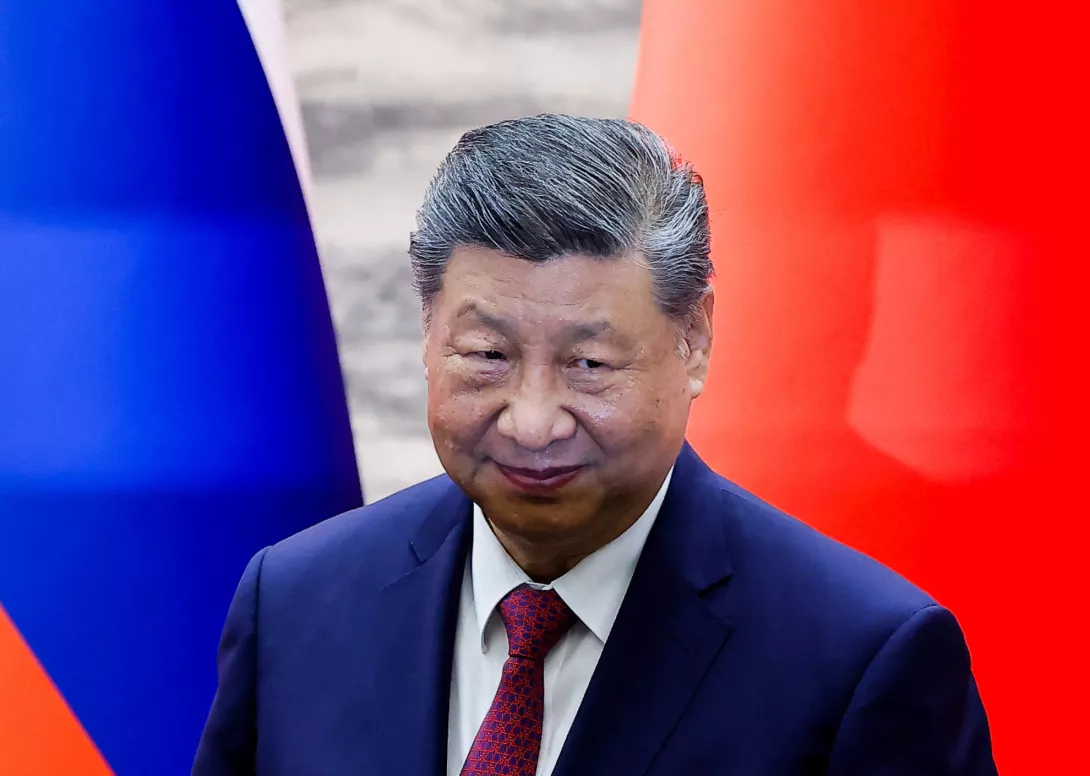 Chinese President Xi Jinping attends a tea ceremony with Russian President Vladimir Putin following their meeting at the Great Hall of the People in Beijing, China. May 20, 2026. Sputnik/Alexander